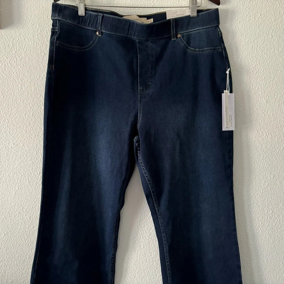 Ultimate Denim Pull On Bootcut Soft Surroundings Tidal Blue Wash XL 18 NEW - Picture 4 of 16